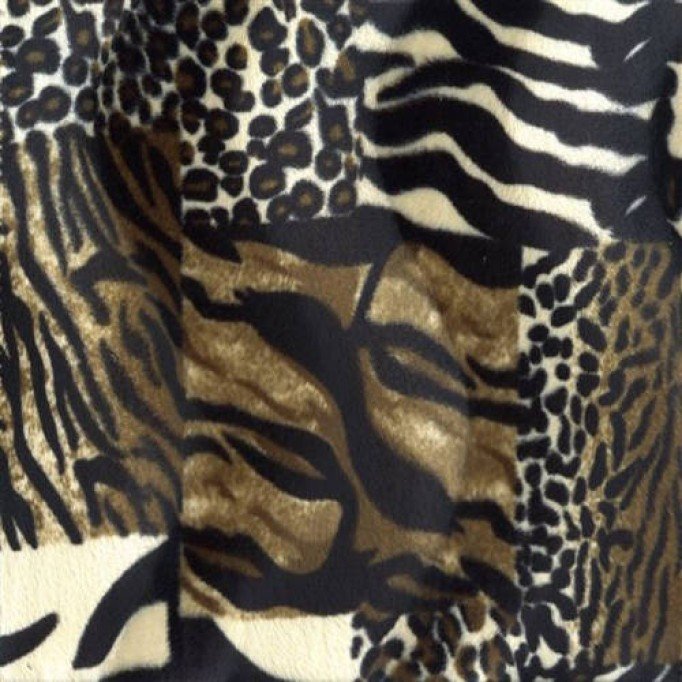 Tessuto Velboa Patchwork Di Animale - (Tessuto Velboa)