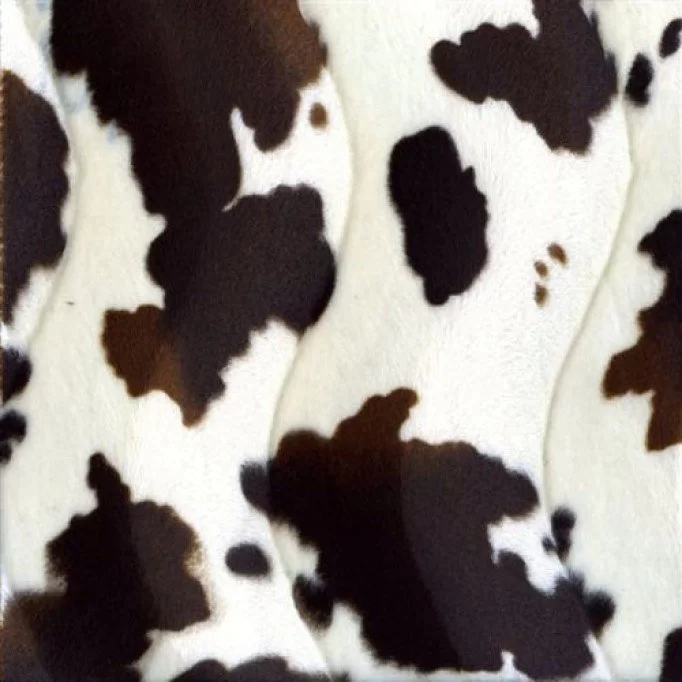 Velboa Stof Koe Bruin - (Velboa Dierenprint Stoffen)