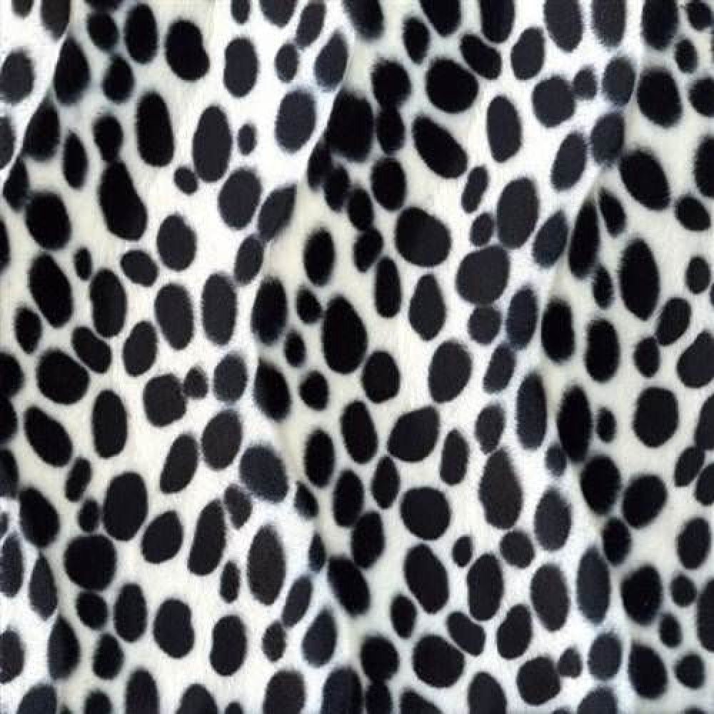 Velboa Stof Dalmatiër Wit Velboa Stof Dalmatiër Wit - (Velboa Dierenprint Stoffen)