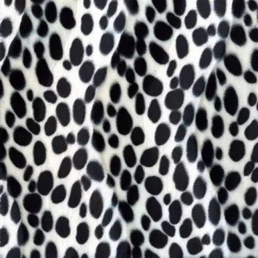 Velboa Stof Dalmatiër Wit - (Velboa Dierenprint Stoffen)