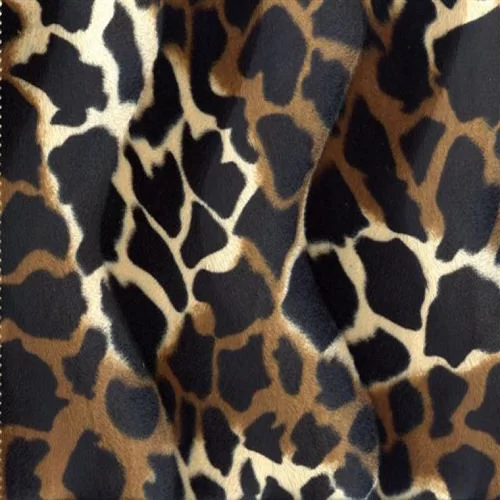 Velboa Stof Giraffe Midden Bruin