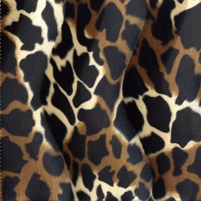 Velboa Girafe Chameau  - (Tissu Velboa)