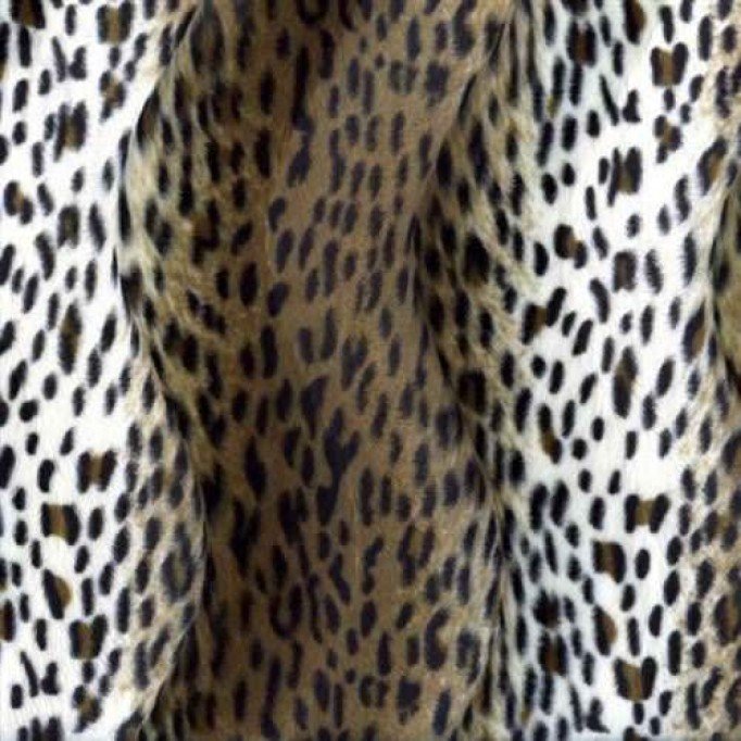 Velboa Jaguar Brun Clair  - (Tissu Velboa)