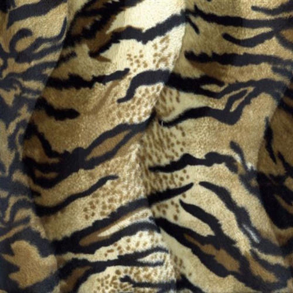 Velboa Stof Tijger Beige