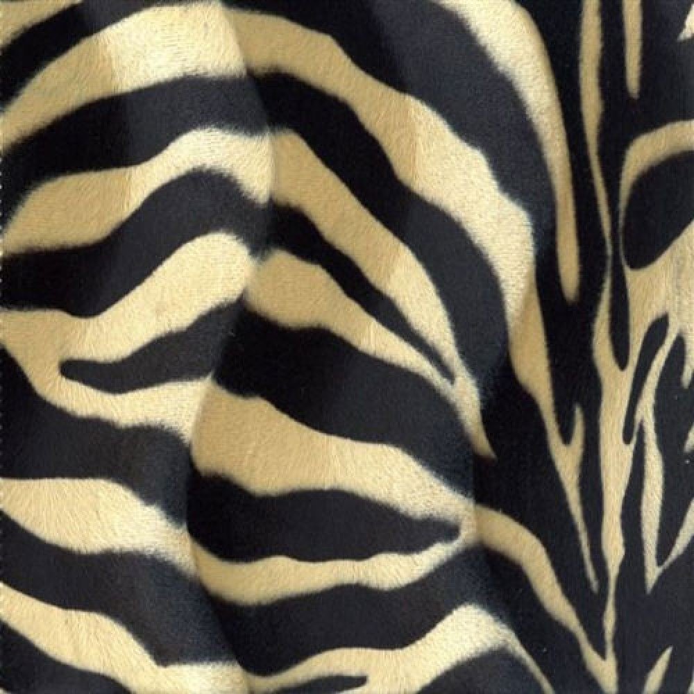 Velboa Stof Zebra Beige