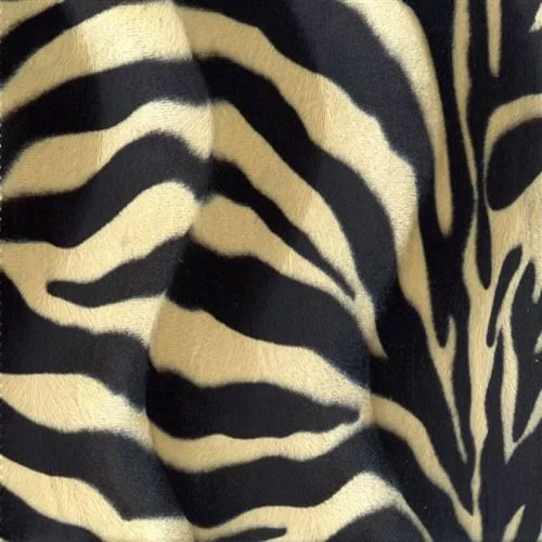 Velboa Stof Zebra Beige