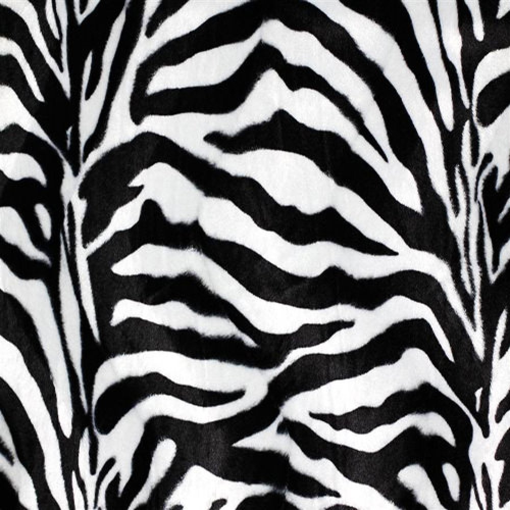 Velboa Stof Zebra Wit