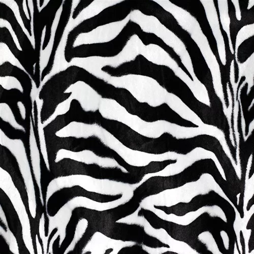 Velboa Stof Zebra Wit