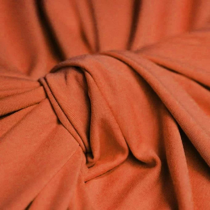 Viskose Jersey Brændt Orange - (Jersey Viskose Stof)