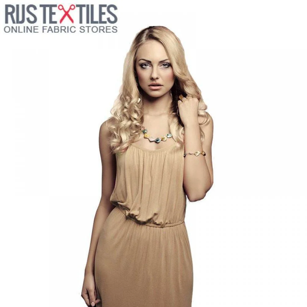 Viskose Jersey Stof Beige Viskose Jersey Beige - (Viskose Jersey Stoffe)