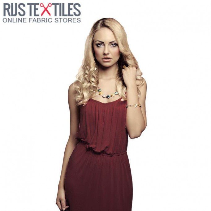 Tissu Viscose Jersey Bordeaux - (Tissu Jersey Viscose)