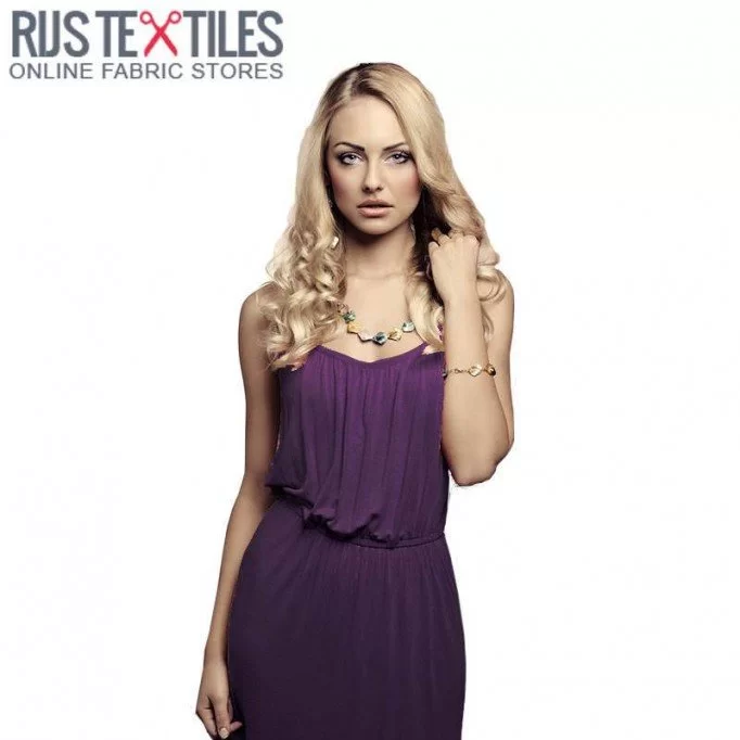 Tissu Viscose Jersey Violet Foncé  - (Tissu Jersey Viscose)