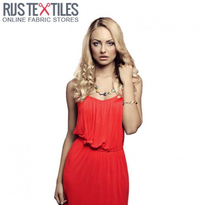 Tissu Viscose Jersey Rouge  - (Tissu Jersey Viscose)