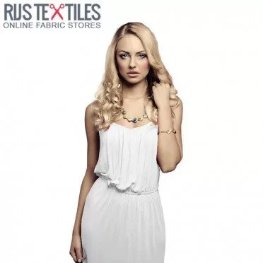 Tissu Viscose Jersey Blanc  - (Tissu Jersey Viscose)