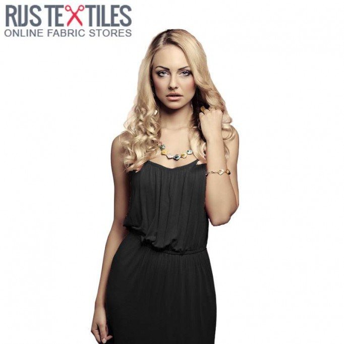 Tissu Viscose Jersey Noir  - (Tissu Jersey Viscose)