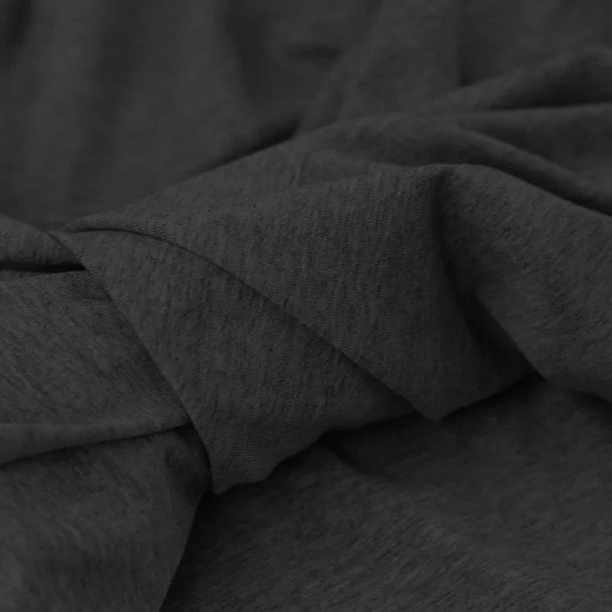 Tissu Viscose Jersey Gris Foncé Melange - (Tissu Jersey Viscose)