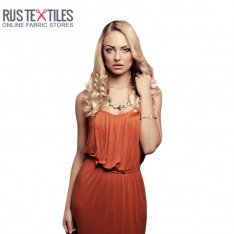 Viscose Jersey Stof Burnt Orange