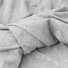 Jersey Di Viscosa Grigio Chiaro Melange 