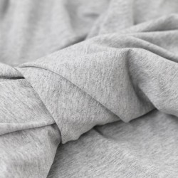 Jersey Di Viscosa Grigio Chiaro Melange 