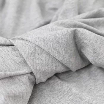 Jersey Di Viscosa Grigio Chiaro Melange  Jersey Di Viscosa Grigio Chiaro Melange