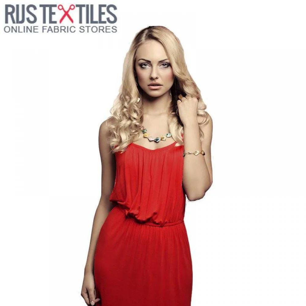 Viscose Jersey Stof Donker Rood Viscose Jersey Stof Donker Rood
