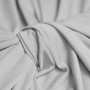 Jersey Di Viscosa Grigio Chiaro