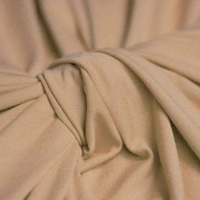 Tissu Viscose Jersey Beige - (Tissu Jersey Viscose)
