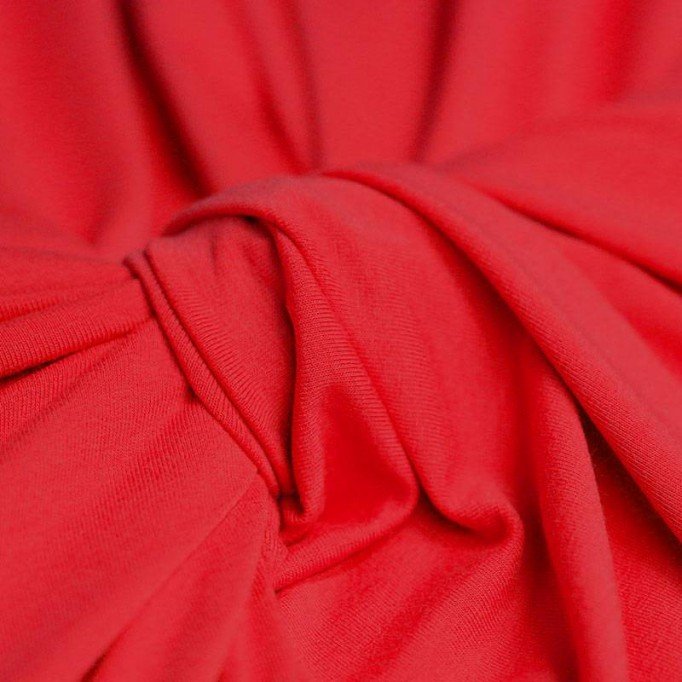 Tissu Viscose Jersey Rouge  - (Tissu Jersey Viscose)