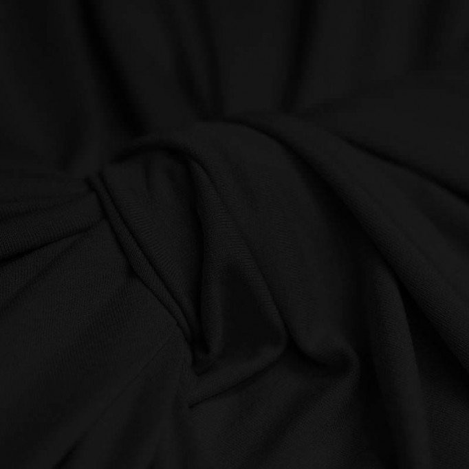 Tissu Viscose Jersey Noir  - (Tissu Jersey Viscose)