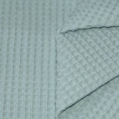 Waffle Pique Fabric Sea Green