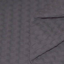 Waffle Fabric Jacquard Dark Grey