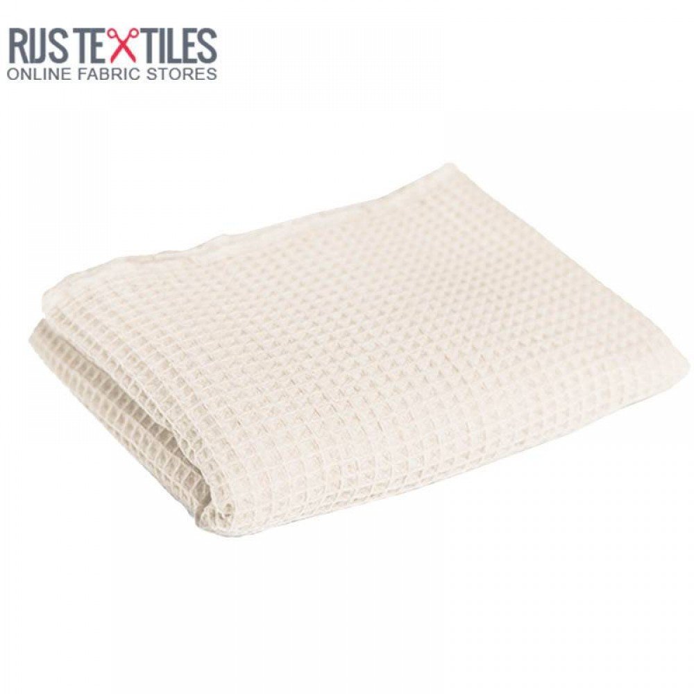 Waffle Pique Fabric Ecru - (Waffle Pique Fabrics)