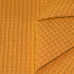 Waffle Pique Fabric Ocher