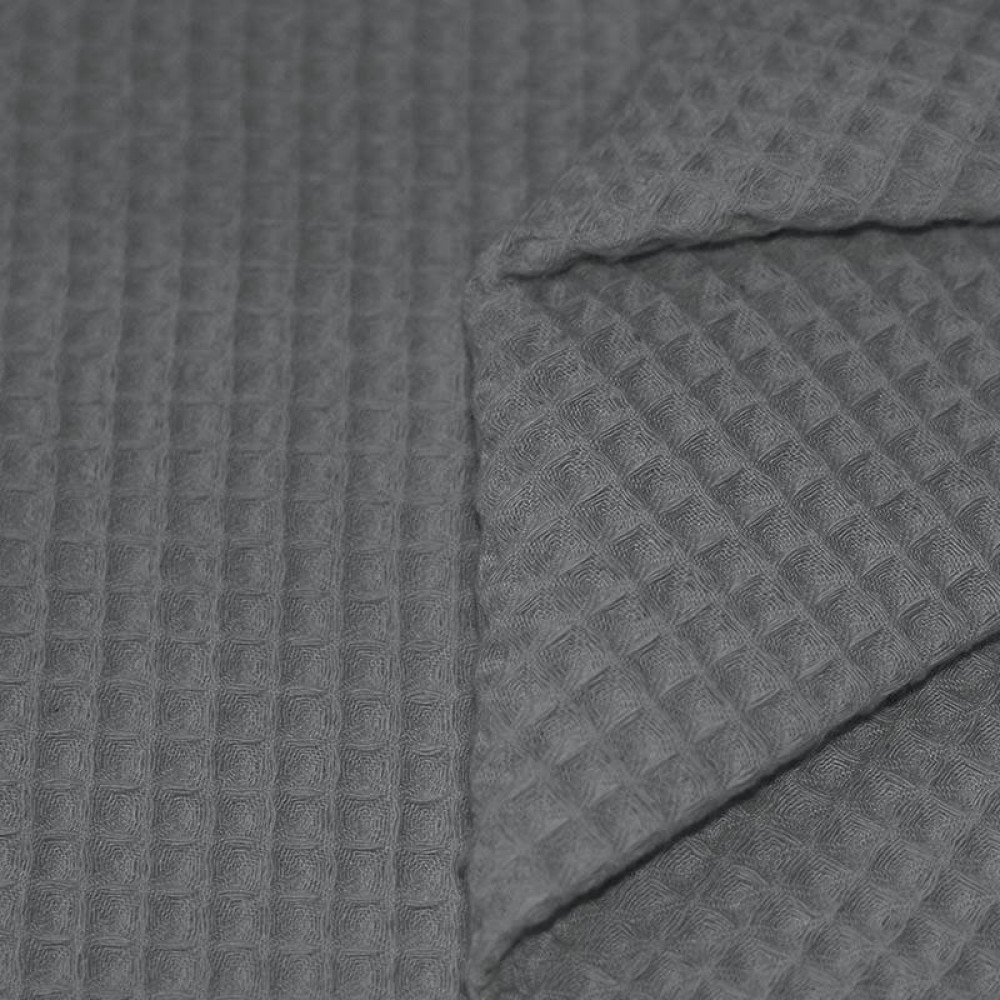 Waffle Pique Fabric Grey