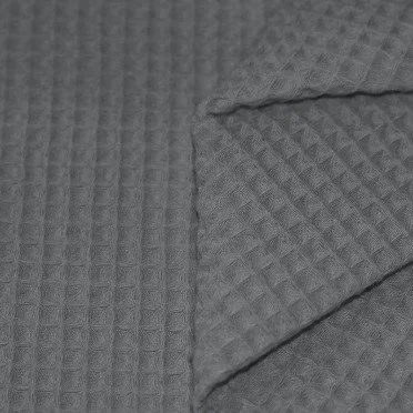 Waffle Pique Fabric Grey - (Waffle Pique Fabrics)