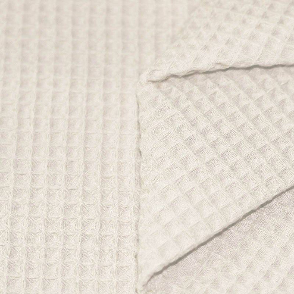 Waffle Pique Fabric Ecru