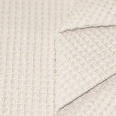 Waffle Pique Fabric Ecru