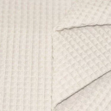 Waffle Pique Fabric Ecru - (Waffle Pique Fabrics)
