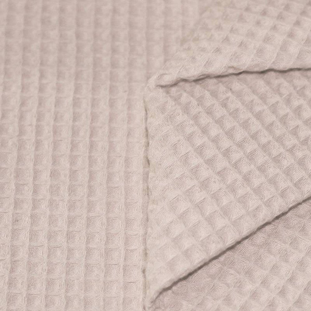 Waffle Pique Fabric Light Beige