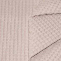 Waffle Pique Fabric Light Beige