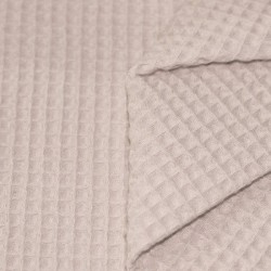 Waffle Pique Fabric Light Beige