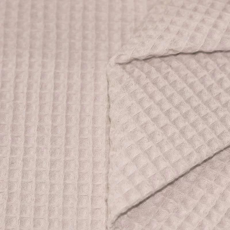 Wafelkatoen Piqué Licht Beige