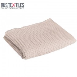 Waffle Pique Fabric Light Beige