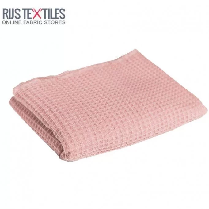 Tissu Piqué Gaufré Nude Rose - (Tissu Piqué Gaufré)