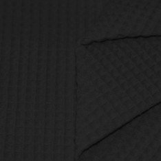 Waffle Pique Fabric Black