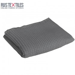 Waffle Pique Fabric Grey Waffle Pique Fabric Grey