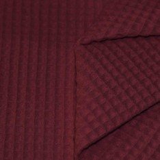 Waffle Pique Fabric Bordeaux