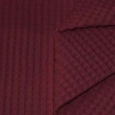 Waffle Pique Fabric Bordeaux