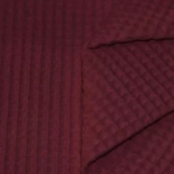 Waffelstoff Piqué Bordeaux