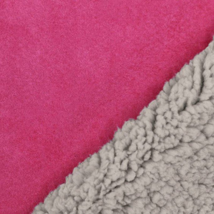 Baranek Plusz Zamsz Tkanina Fuksja | Rijs Textiles